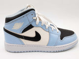 Nike 555112-401 Air Jordan 1 Mid Ice Blue White Shoes Size Us 6y Do0426ixde