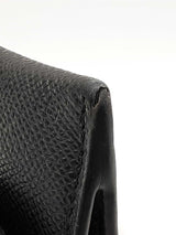 Christian Dior Saddle Wallet With Chain In Black Leather Fw1025pzxdu