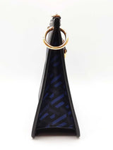 Versace La Greca Signature Coated Canvas Black & Blue Crossbody Bag Fw0725ozxdu