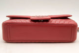 Prada Diagramme Quilted Red Leather Shoulder Bag Eb0125rxzsa