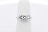 0.8cttw Diamond Ring In 14k White Gold & Platinum 3.2 Grams Size 4.5 Eb0526ixzsa