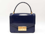 Tory Burch Juliette Mini Top Handle Satchel In Blue Patent Leather Fw0526lxzdu