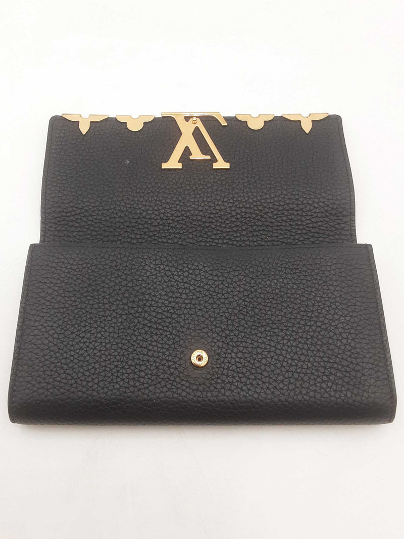 Louis Vuitton Capucines Black Taurillon Leather Wallet Sd0925rzxsa