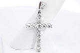 0.46ctw Diamond Cross Pendant In 18k White Gold 4.7 Grams Eb0125orxsa