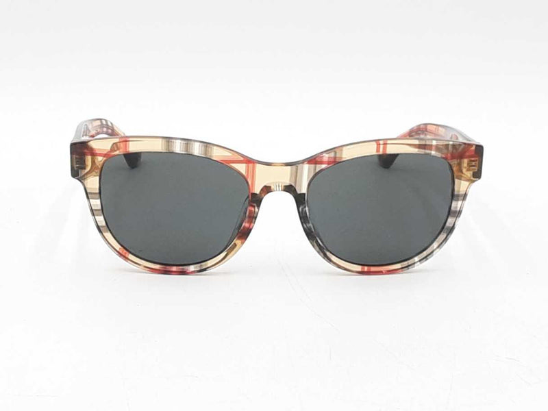 Burberry Transparent Vintage Check Round Frame Sunglasses Fw0925cxdu