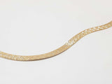 14k Yellow Gold Cleopatra Herringbone Necklace 7.8 Grams 16.5 Inch Fw0726orzdu