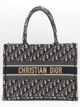 Christian Dior Oblique Embroidery Book Tote Bag Eb1024lrxzsa