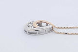 0.18cttw Diamond Two Tone 14k Gold Pendant Necklace 4.4 Grams 18 In Eb0226loxdu