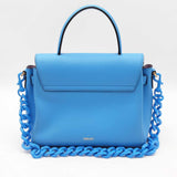 Versace La Medusa Blue Calfskin Leather Top Handle Handbag Sd0925orzdu