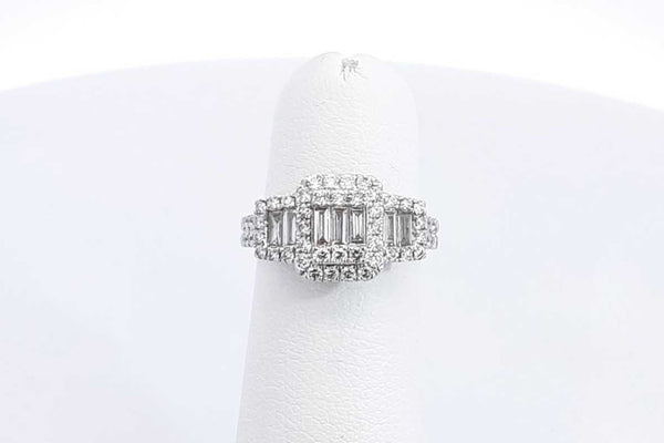 Approx. 1.41ctw Diamond Ring In 14k White Gold 3.2 Grams Size 4 Eb0924wxzsa