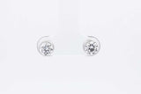 1.0cttw Lab Grown Diamond Stud Screwback Earrings 14k White Gold 0.8g Eb326orxsa