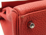 Hermes Kelly 40 Vermillion Red Togo Palladium Shoulder Bag Do0523erxzde