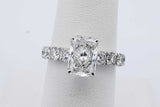 3.69cttw Lab Grown Diamond Ring In 18k White Gold 2.6 Grams Size 7 Eb0526orxdu