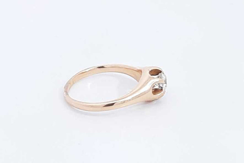 0.25ctw Diamond Ring In 14k Yellow Gold 3.8 Grams Size 4.5 Eb0425lixsa