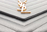 Yves Saint Laurent Matelasse Chevron Quilted Wallet With Chain Eb0726orxsa