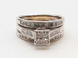 1.20 Cttw Diamonds 14k White Gold 8.3g Ring Size 9.5 Do0425pxzde