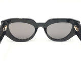 Gucci Logo Sunglasses In Black Acetate With Solid Grey Lenses Fw0926lzxdu