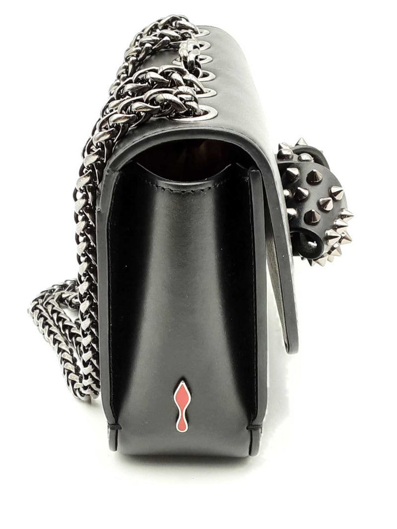 Christian Louboutin Black Leather Spiked Sweet Charity Shoulder Bag E0524exzsa