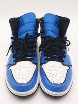 Nike Air Jordan 1 Mid Se 'Signal Blue' Sneakers Size 11 Dd6834-402 Eb0825rxsa