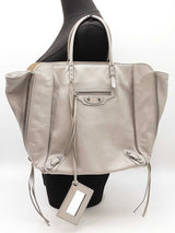 Balenciaga Papier A-4 Zip-around 2-way Bag In Light Grey Leather Fw0726ozxdu