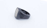 David Yurman Black Titanium Diamond Ring Size 6, 11.4 Grams Eb0524lrxzdu