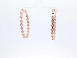 4.42 Cttw Diamond & Rose Gold Inside Out Hoop Earrings 8.7 Grams Fw0826orxzd7