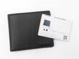 Gucci Logo Bifold Wallet In Black Grained Leather Fw0526lordu