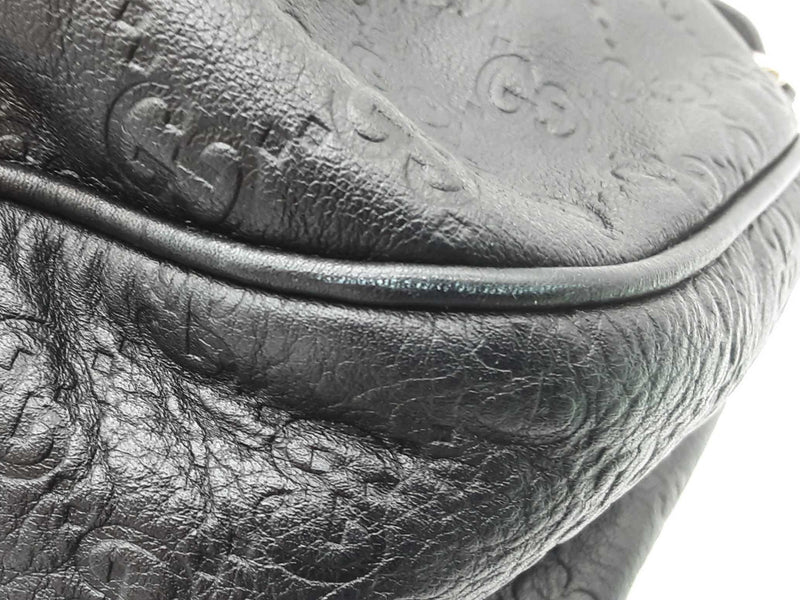 Gucci Sukey Black Guccissima Leather Hobo Shoulder Bag Do0925oxzde