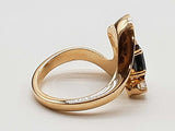 Sapphire 10k Yellow Gold 5.8g Ring Size 5.25 Do0526pxzde