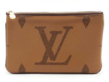 Louis Vuitton Giant Monogram Double Zip Pochette Brown Aa0726izxsa