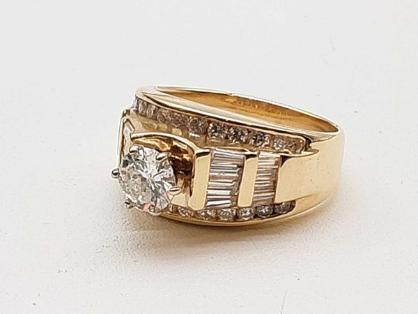 1.40 Cttw Diamonds 14k Yellow Gold 7.5g Ring Size 6.5 Do0525lrxzde