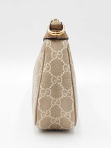 Gucci Small Ophidia Bag In Beige & White Gg Supreme Coated Canvas Fw0626rrxdu