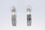 1.12cttw Lab Grown Diamond Hoop Earrings In Sterling Silver 6.4 Grams Eb0326sxdu