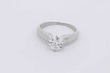 0.75ctw Diamond Solitaire Ring In Platinum 4.9 Grams Size 5 Eb0326sxzsa