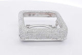 Lab Grown Diamond 14k White Gold Smart Watch Case Cover 33.6 Grams Eb0226lexzsa