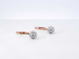 0.40 Cttw Diamond & 14k Rose Gold Leverback Earrings 5.6 Grams Fw0925prxdu
