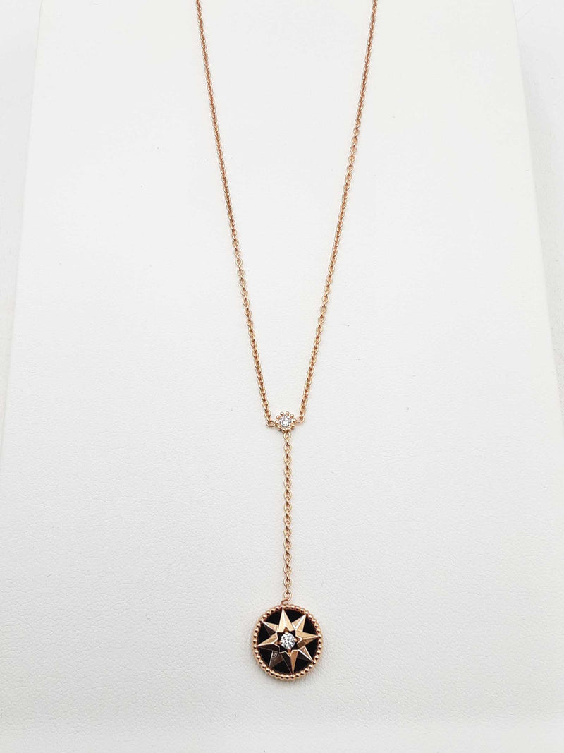 Christian Dior Rose De Vents Necklace In 18k Gold 4.9 Grams 16 Inch Fw0925lxzxdu