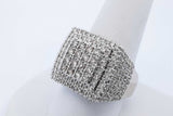 3.0cttw Diamond 10k White Gold Ring 11.6 Grams Size 10.25 Eb0626swxde