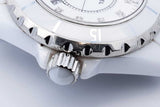 Chanel J12 Quartz 34mm White Ceramic Stainless Steel Watch Eb0326wxxzde