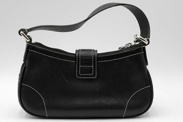 Coach Black Leather Shoulder Bag Eb0224oxdu