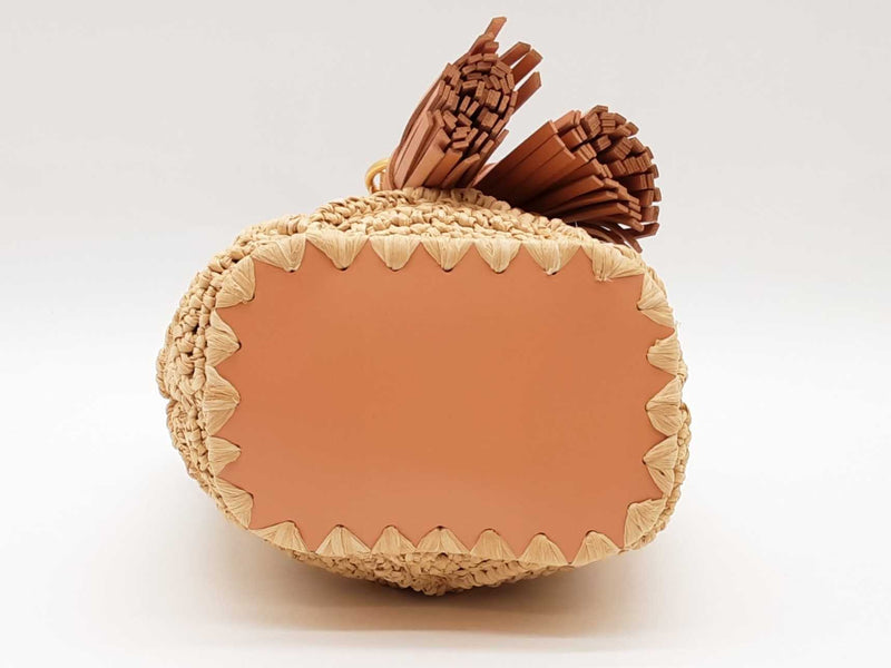 Tory Burch Fleming Soft Straw Mini Bucket Bag Sd1025rzde