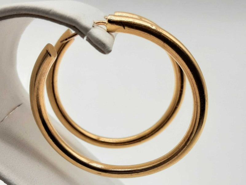 14k Yellow Gold 8.2g Hollow Hoop Earrings Do1124wcxde