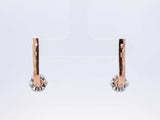 0.40 Cttw Diamond & 14k Rose Gold Leverback Earrings 5.6 Grams Fw0925prxdu