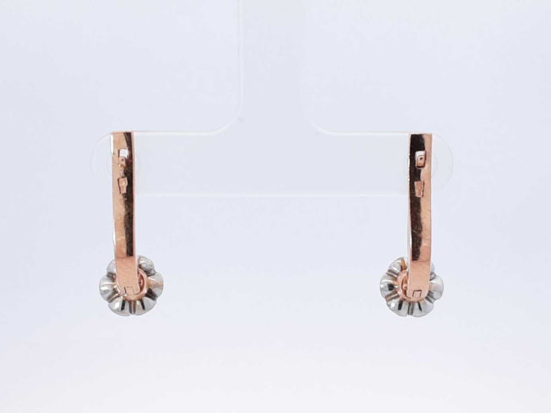 0.40 Cttw Diamond & 14k Rose Gold Leverback Earrings 5.6 Grams Fw0925prxdu