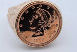 1908 Liberty Gold Coin Ring Set In 14k Yellow Gold 21.5g Size 15 Eb0226opxzde