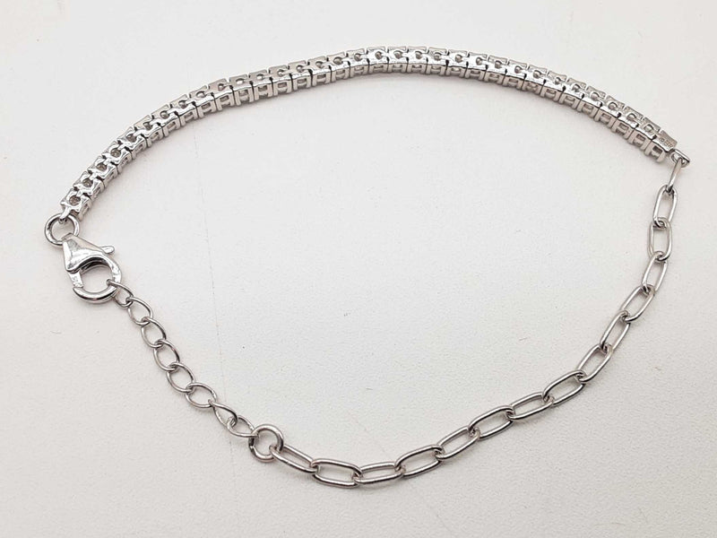 1.95 Cttw Lab Grown Diamonds 0.925 Silver 5.5g Bracelet 8 In Do0525lsxde