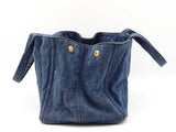 Prada Canapa Tote Bag In Blue Denim Fw0126wxzdu