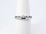 0.42 Cttw Diamond & 14k White Gold Wedding Band 3.2 Grams Size 7 Fw0326orxdu