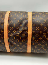 Louis Vuitton Keepall Brown Monogram Coated Canvas Duffle Bag Do1224rxzde