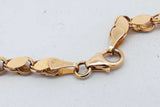 18k Yellow Gold Mirror Link Chain Necklace 9.6 Grams 22 Inch Eb0826crxsa